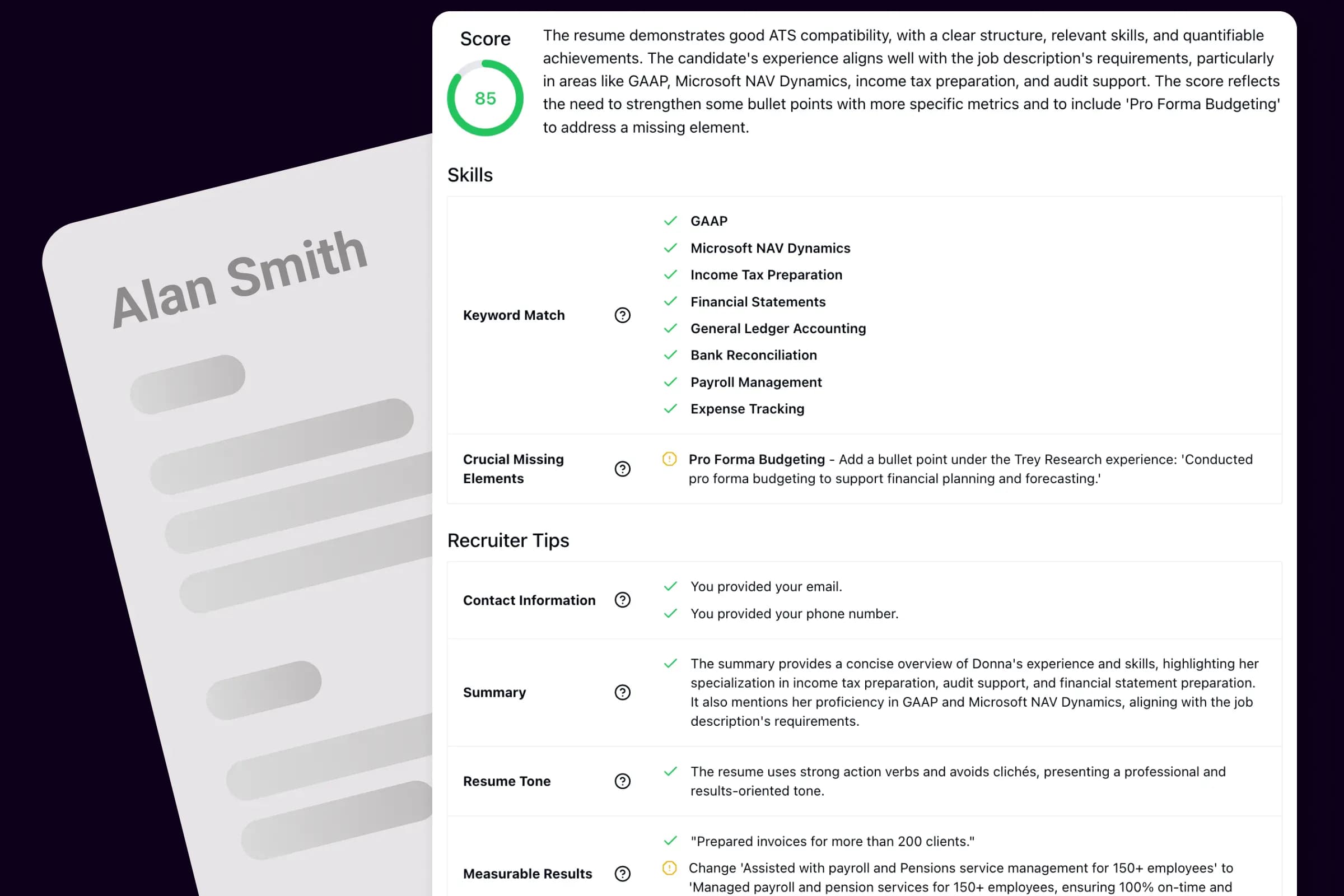 Step 2: AI Smart Resume Scan — Get More Interviews, Starting With Your Resume!