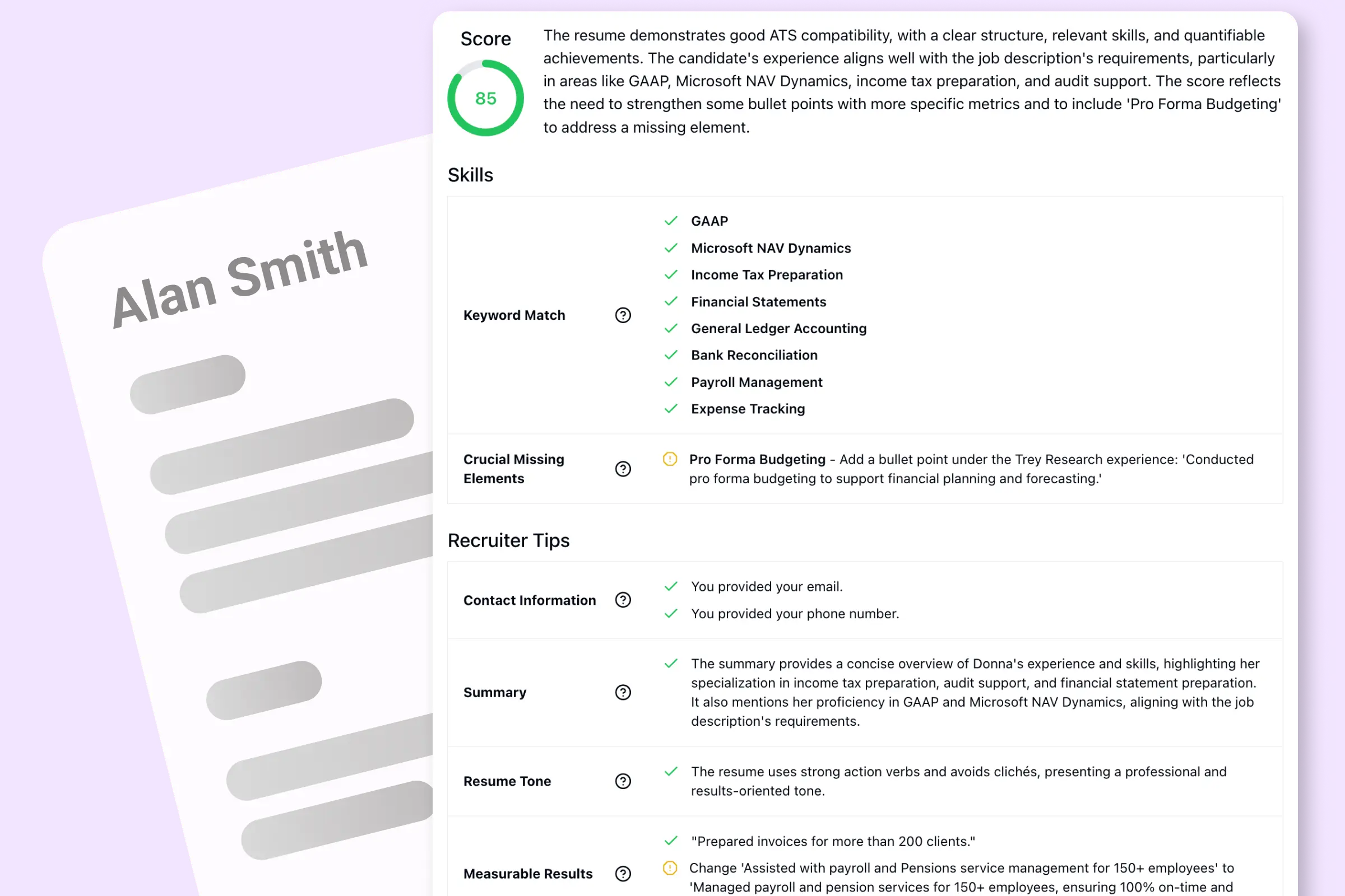 Step 2: AI Smart Resume Scan — Get More Interviews, Starting With Your Resume!